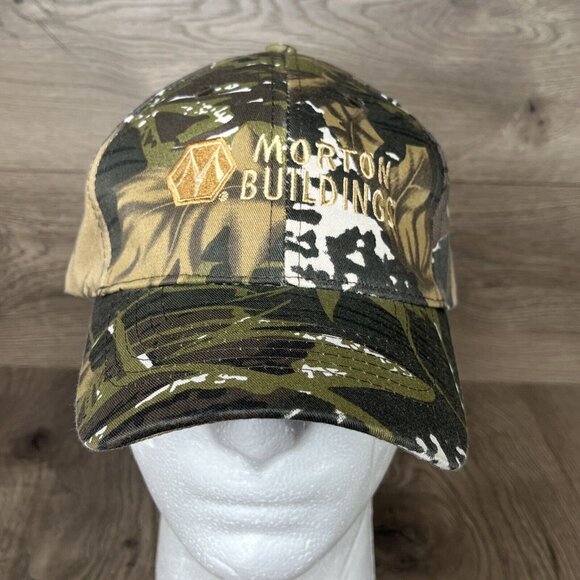 Morton Buildings Ball Cap Camo Baseball Hook N Loop Adjustable - Picture 2 of 10